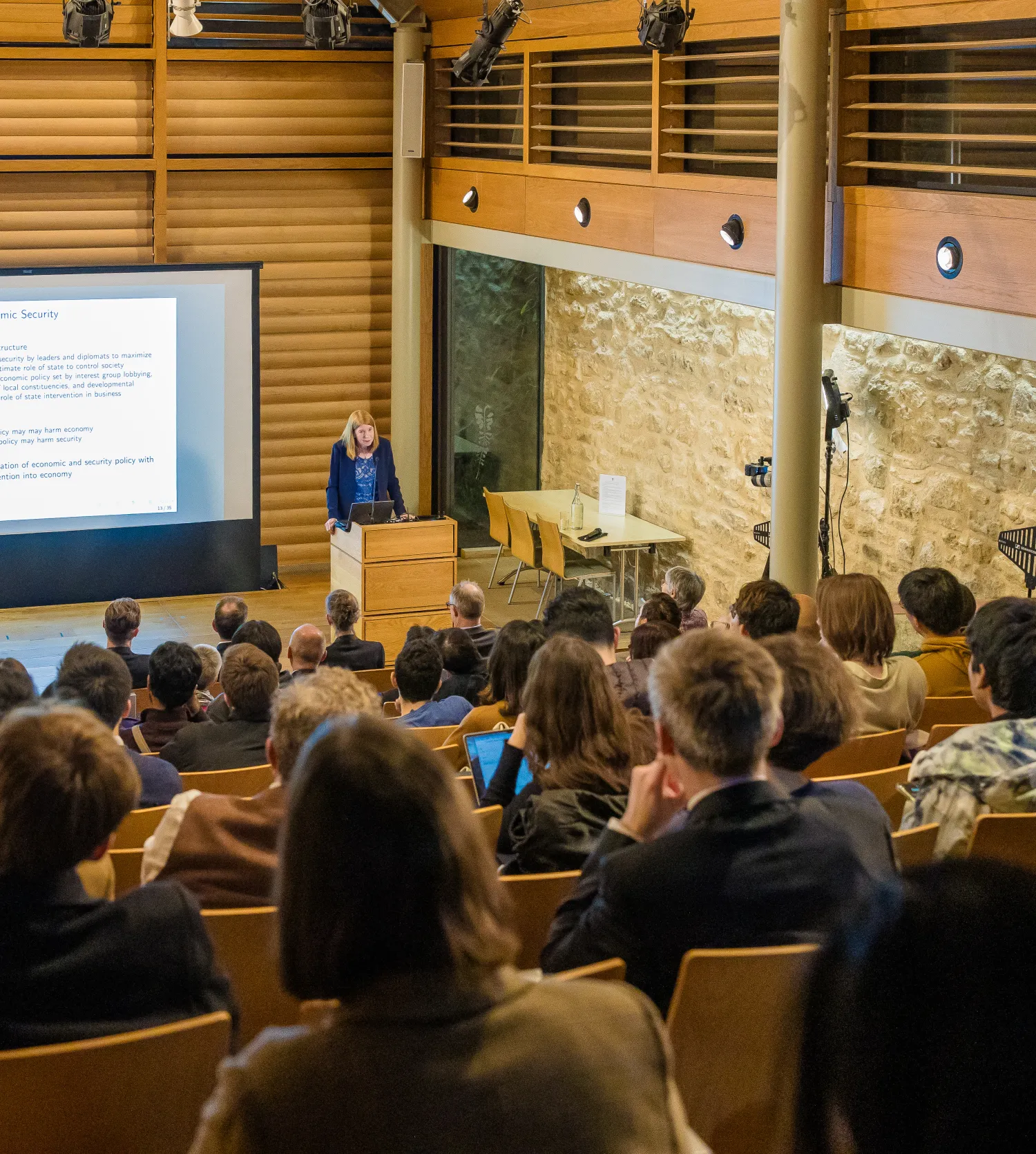 image of a lecture taking place