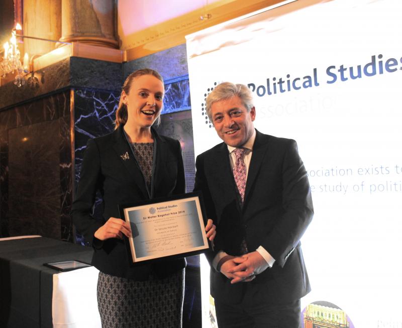 Dr Ursula Hackett wins Sir Walter Bagehot Dissertation Prize 2014