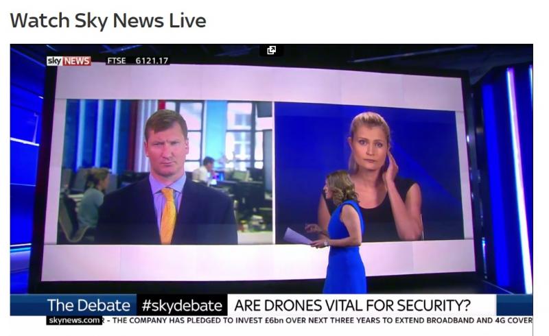Ulrike Franke appears on Sky News debate about drones and national security
