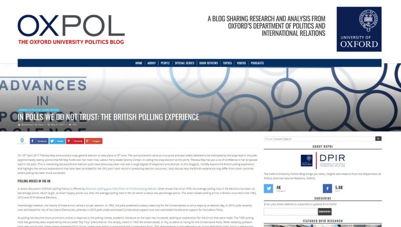 OxPol, the DPIR blog, publishes its 1,000th article
