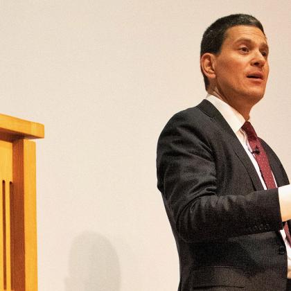 David Miliband delivers the 2019 Fulbright Lecture
