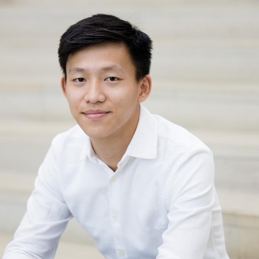 Image of a man wearing a white shirt