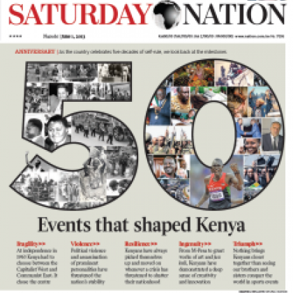 Dr Nic Cheesemans research makes front page news in Kenya